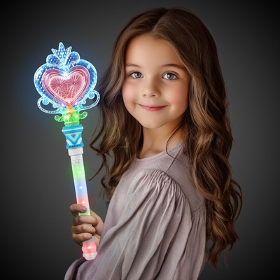 LED Heart Wand w/Light-Up Handle