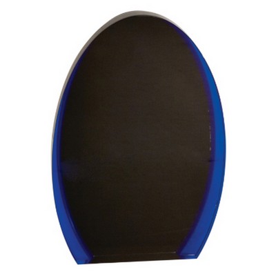 8" Black/Blue Luminary Acrylic Oval