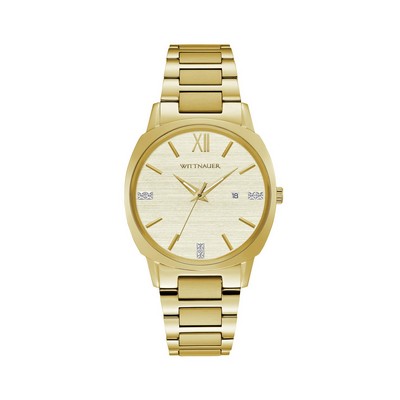 Wittnauer Ladies' Gold-tone Watch with Diamonds