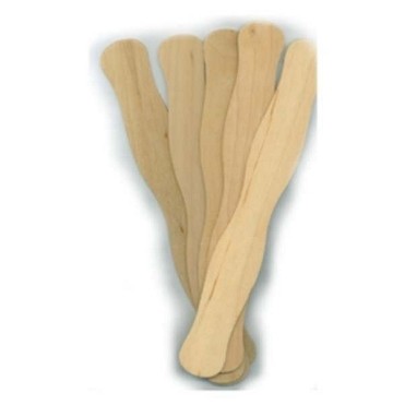 Blank Wooden Wavy Paddle Fan Sticks (Pack of 100)