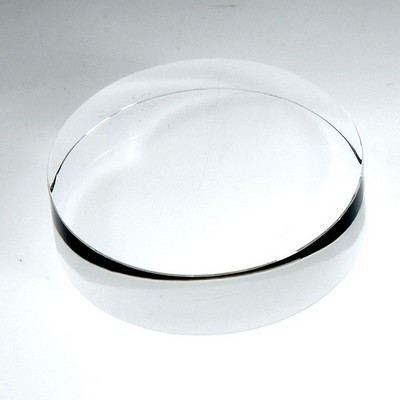 Round Clear Optic Optic Crystal Paperweight Award