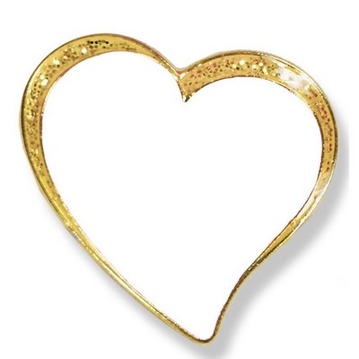 ¾" Sparkle Modern White Heart Lapel Pin