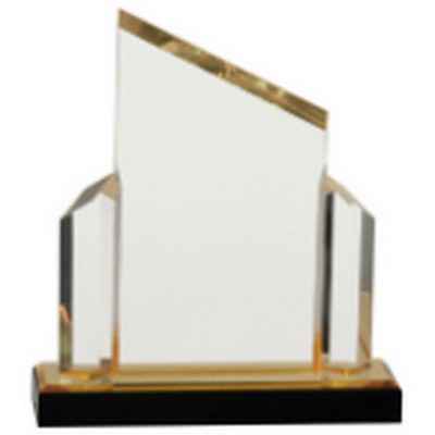 7" x 8" Gold Beveled Post Impress Acrylic Award