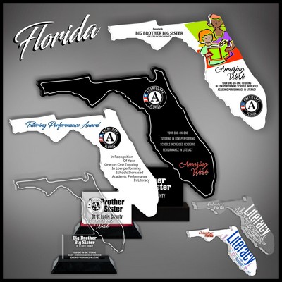 8" Florida Black Budget Acrylic Award