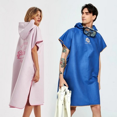 Microfiber Poncho Towel Surf Beach Wetsuit Changing Bath Robes