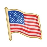 5/8" Stock Metal Flag Lapel Pins