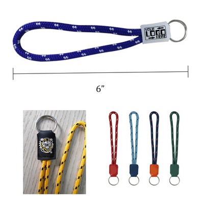 6" Two Tone Lanyard with PVC Tag Embossed Logo