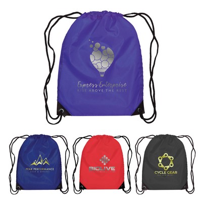 Broadway - Drawstring Backpack - 210D Polyester - Metallic imprint