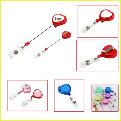 Heart Badge Reels for Decorative and Functional Badge Display