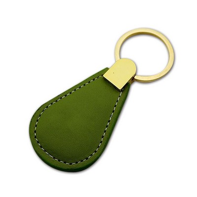 PU Leather Teardrop Key Tag