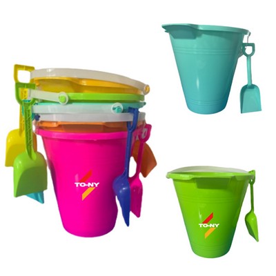 9'' Sand Beach Buckets Pail with Shovel