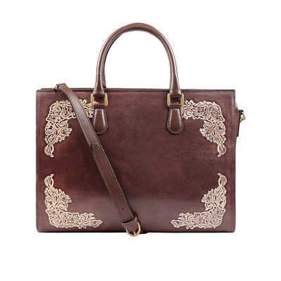 Ladies Embossed Leather Handbag