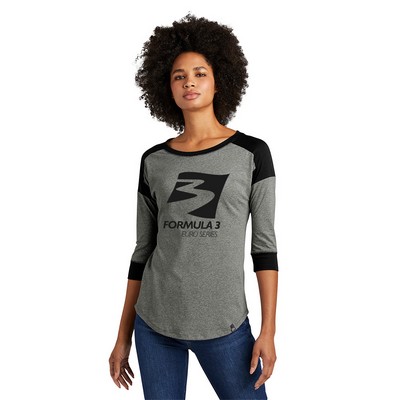 New Era® Ladies Heritage Blend 3/4-Sleeve Baseball Raglan Tee