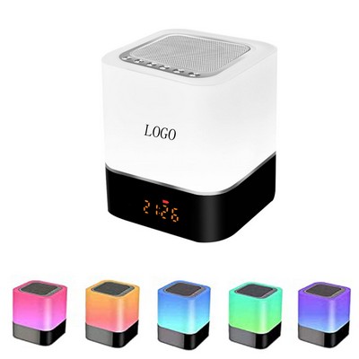 Night Light Bluetooth Speaker With Alarm Clock