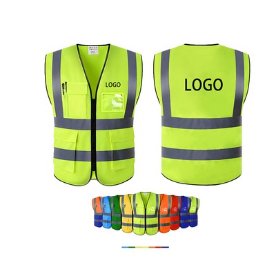 Safety Reflective Vest with Pockets