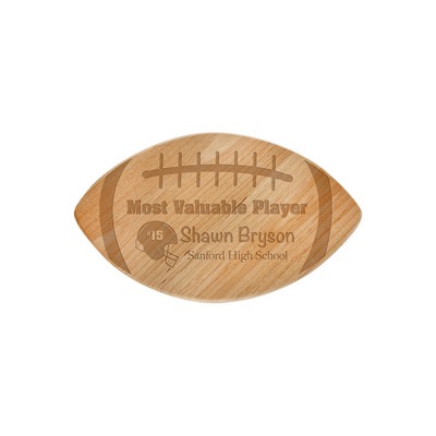 11" x 6 1/2" Alder Football Plaque