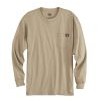 Dickie's® Men's Heavyweight Crew Neck Long Sleeve Shirt - Desert Sand Tan