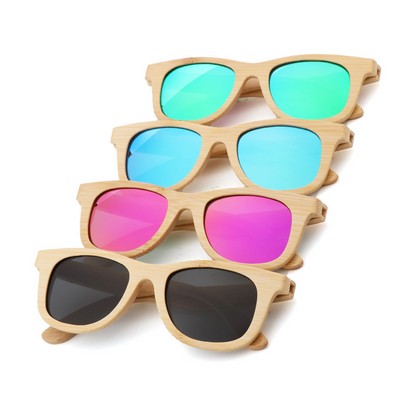 Youth Wood Bamboo Frame Sunglasses