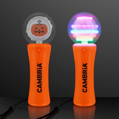 Pumpkin Treats Spin Wand, Halloween Safety Lights - Domestic Print