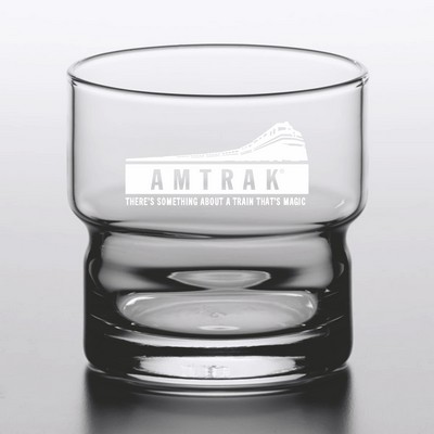 Deep Etched or Laser Engraved Libbey® 12038 Newton 12 oz. Stackable Rocks Old Fashioned Glass