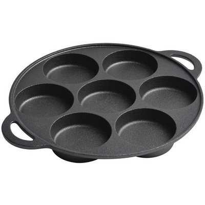 Seven Holes Cast Iron Pan Frying Pan Uncoated Pancake Pan