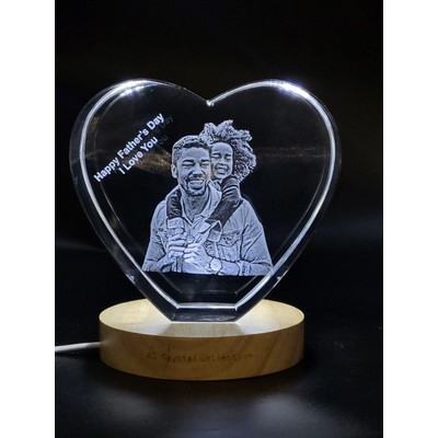 Heart 3D Personalized Crystal