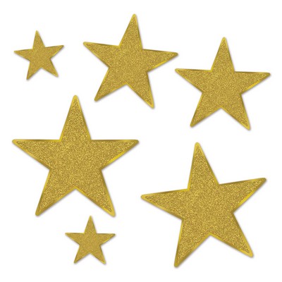 Glittered Foil Star Cutouts