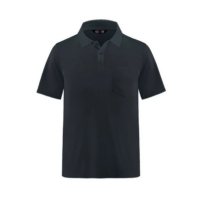 Caddy Pique Mesh Polo Shirt w/Pocket