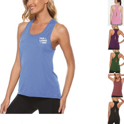 Women's Cross Backless Workout Tops