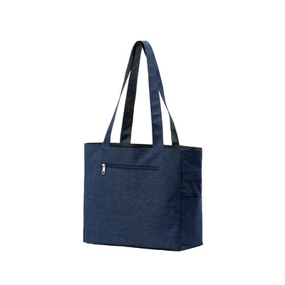 Navy Heather Reversible Tote