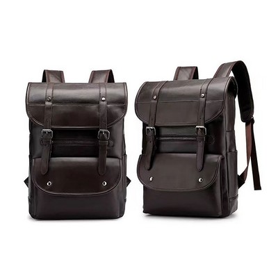 Vintage PU Leather Backpack