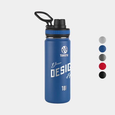 18 oz Takeya® Stainless Steel Insulated Originals Water Bottle w/ Spout Lid