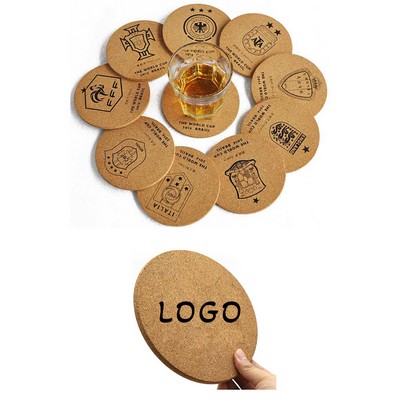 3 1/2" Round Cork Coasters