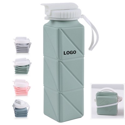 20.7 Oz Collapsible Water Bottles With Straw