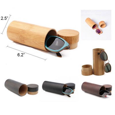 Original Round Bamboo Sunglasses Case