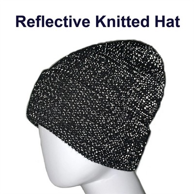 Reflective Knitted Beanie Hat Winter Cap