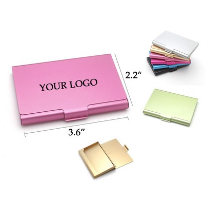 Portable Aluminum Alloy Business Card Holder Case