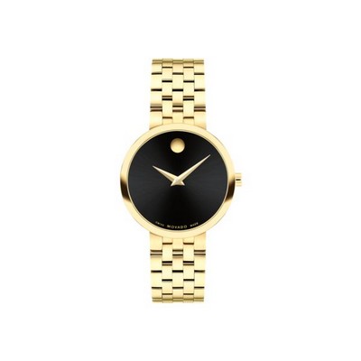 Movado Museum Classic Ladies' Yellow Gold PVD Watch w/Black Dial