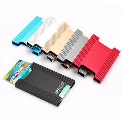 RFID Credit Card Holder for Men Money Clip Aluminum Metal