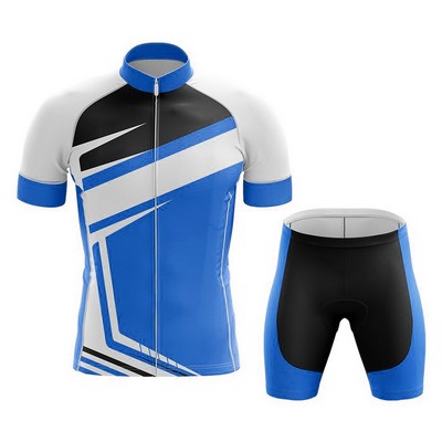 Unisex Cycling Jersey Set (Short Sleeves Cycling Jersey + Shorts with 3D Padded)