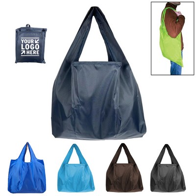 Jumbo Folding Waterproof Oxford Grocery Tote