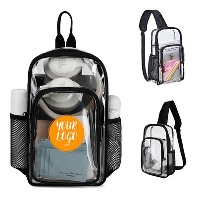 PVC Transparent Chest Bag Waterproof Shoulder Crossbody Bag