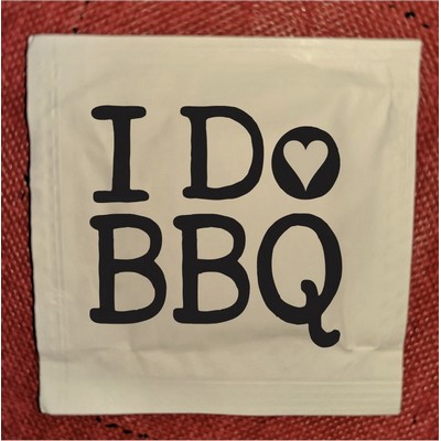 Stock "I Do BBQ Heart" Moist Towelettes (Pack of 50)