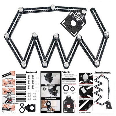 Multi-Angle Measuring Ruler Multi Angle Tool 12-Sided Angle Measurement