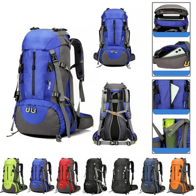 50L Outdoor Waterproof Hiking Backpack