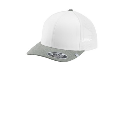 TravisMathew TM1MY390 Cruz Structured Colorblock Mesh Back Trucker Hat with Patch of Choice