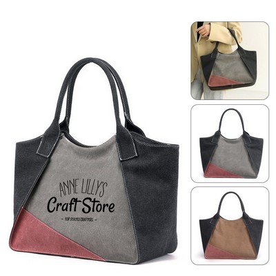 Women's Canvas Shoulder Tote Bag