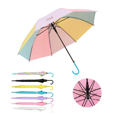 8 Bone Transparent Long-Handled Umbrella