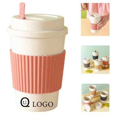 12 Oz Travel Coffee Cup W/ Silicone Sleeve