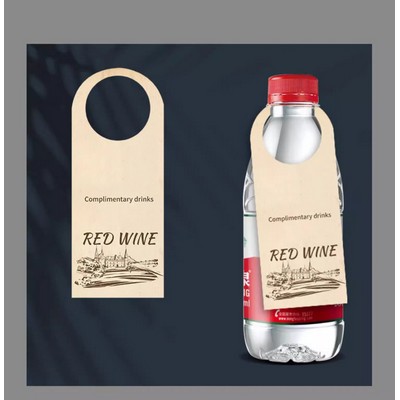 2.15'' X 5'' Paper Hotel Mineral Water Bottle Hang Tags